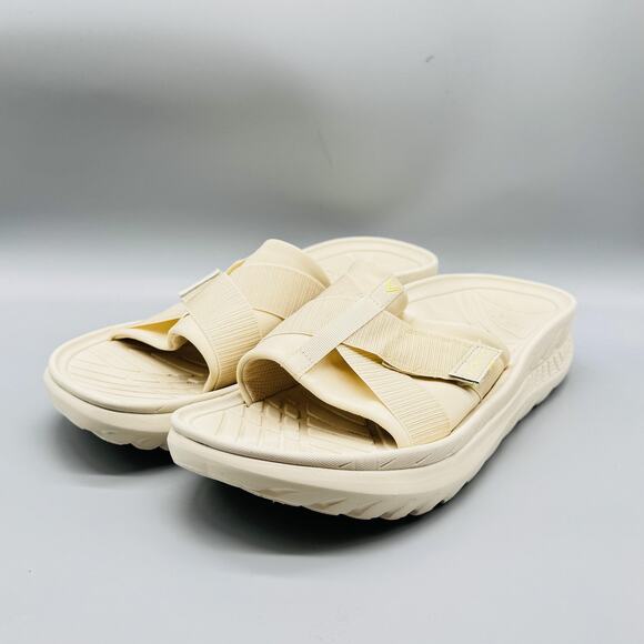 Vionic Sandals Mens 11.5 Beige Rebound Recovery Slide Hook & Loop Strap Comfort - Picture 4 of 13